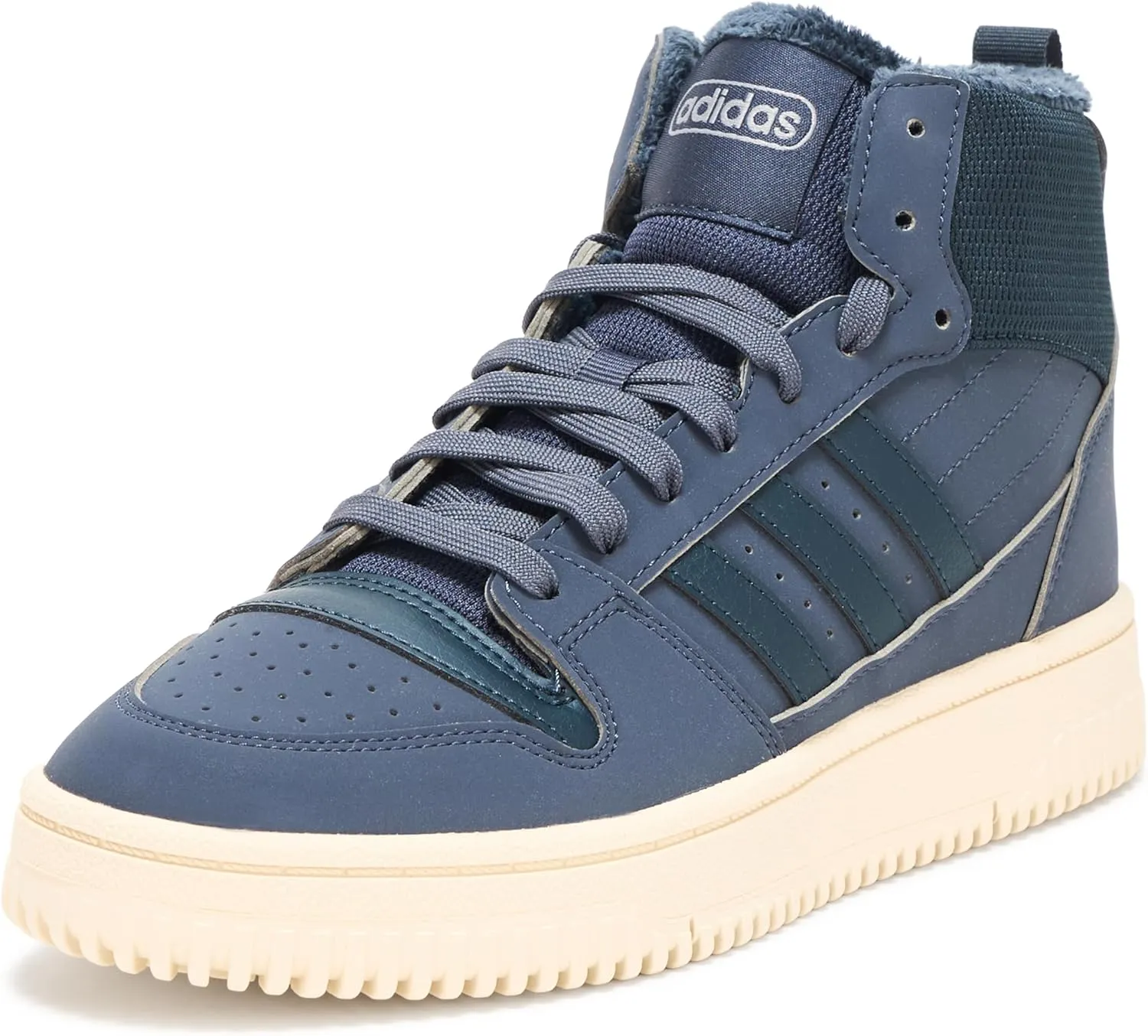 adidas Unisex Break Start Mid Top Winterized Basketball Sneaker, Black/Grey/Black, 4.5 US Men