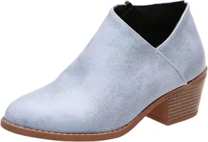 AMDBEL Booties for Women Dressy 2024 Ankle Booties Dressy Low Heel Side Zipper Pointd Toe Fall Winter Short Boots Shoes