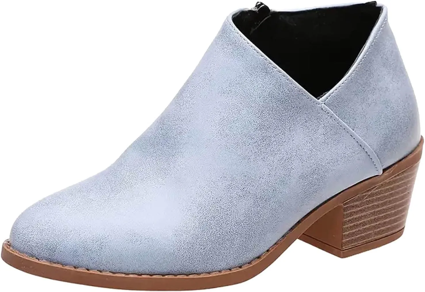 AMDBEL Booties for Women Dressy 2024 Ankle Booties Dressy Low Heel Side Zipper Pointd Toe Fall Winter Short Boots Shoes
