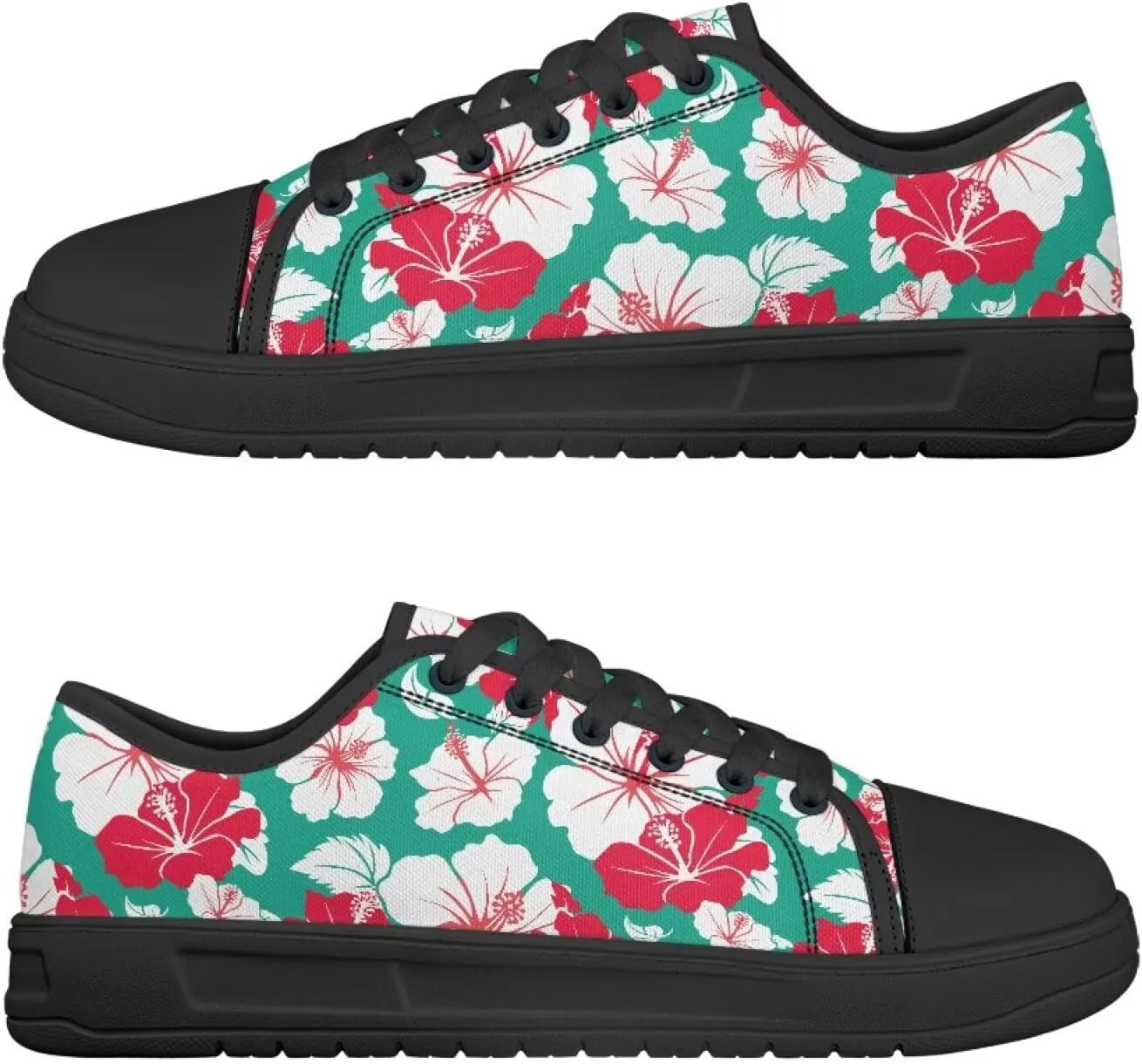 Canvas Shoes for Women Low Top Casual White Black Sneakers Womens Lace Up Fashion Comfortable Walking Shoes