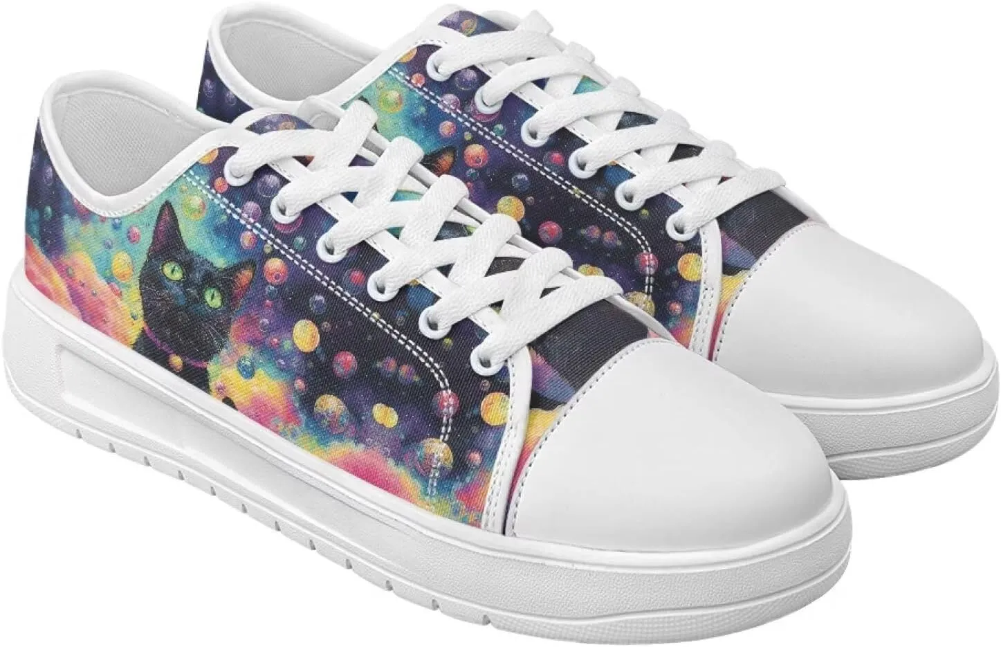 Canvas Shoes for Women Low Top Casual White Black Sneakers Womens Lace Up Fashion Comfortable Walking Shoes