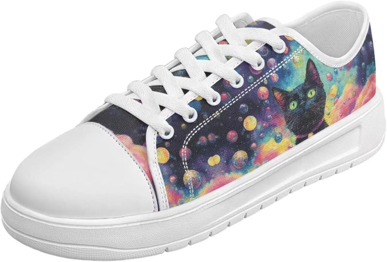 Canvas Shoes for Women Low Top Casual White Black Sneakers Womens Lace Up Fashion Comfortable Walking Shoes