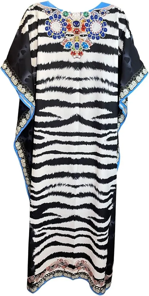 Chic Pullover Kaftan Summer Dresses for Women Provide Sunblock as Swimsuit Cover up