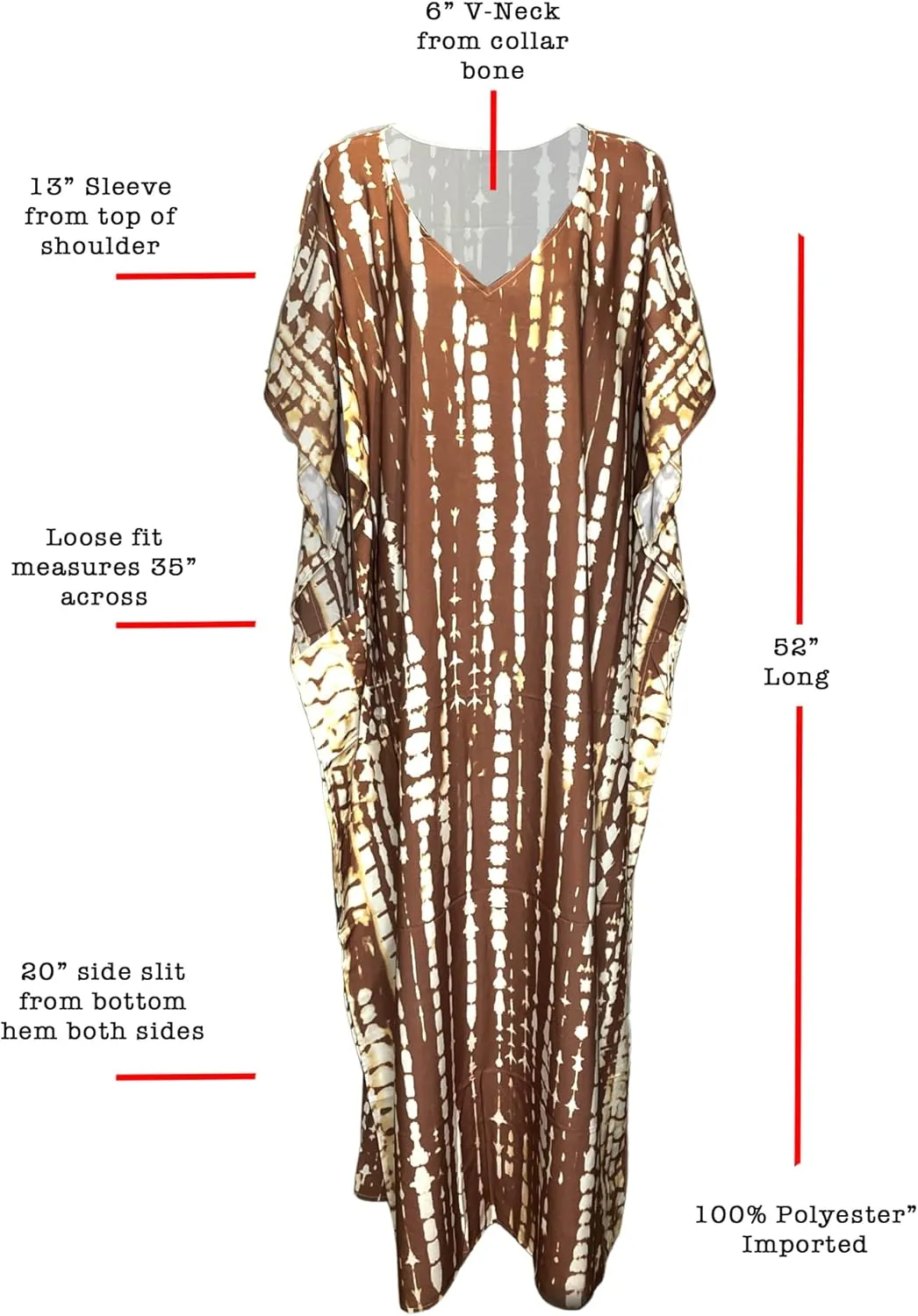 Chic Pullover Kaftan Summer Dresses for Women Provide Sunblock as Swimsuit Cover up