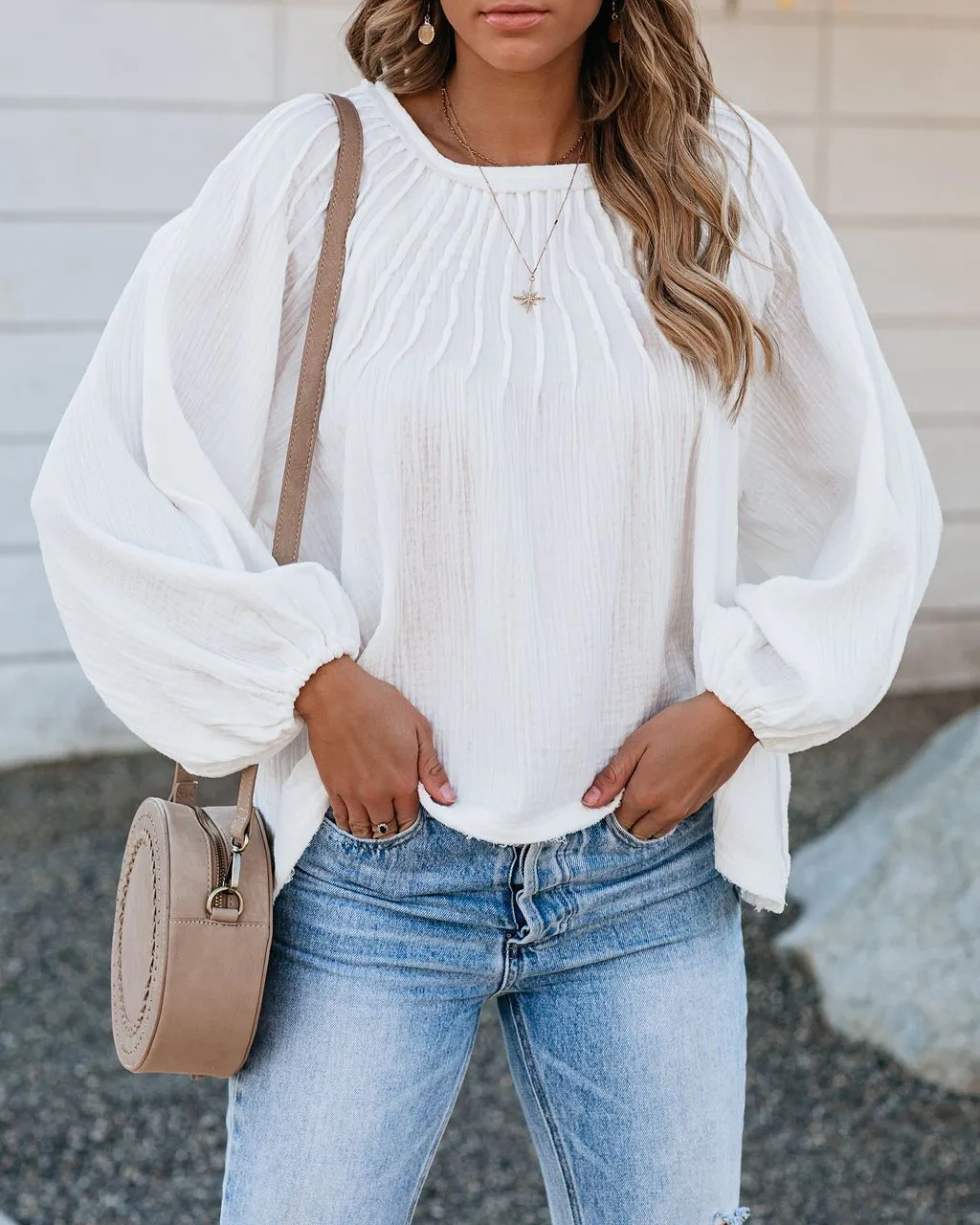 Cruiser Cotton Balloon Sleeve Top