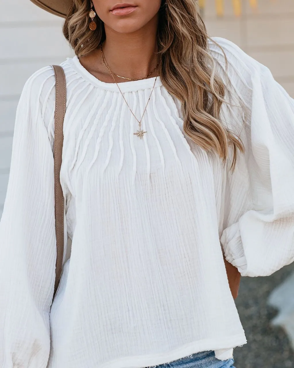 Cruiser Cotton Balloon Sleeve Top
