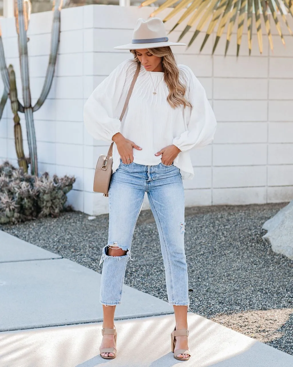 Cruiser Cotton Balloon Sleeve Top