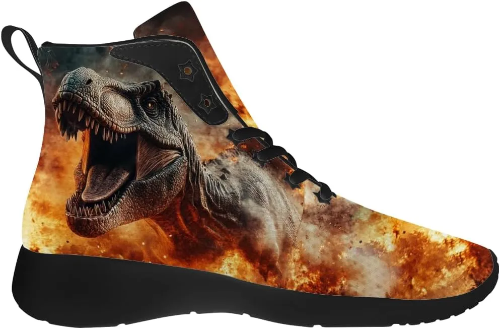 Dinosaur Shoes for Men Women High Top Sneakers Casual Shoes Gifts for Boys Girls