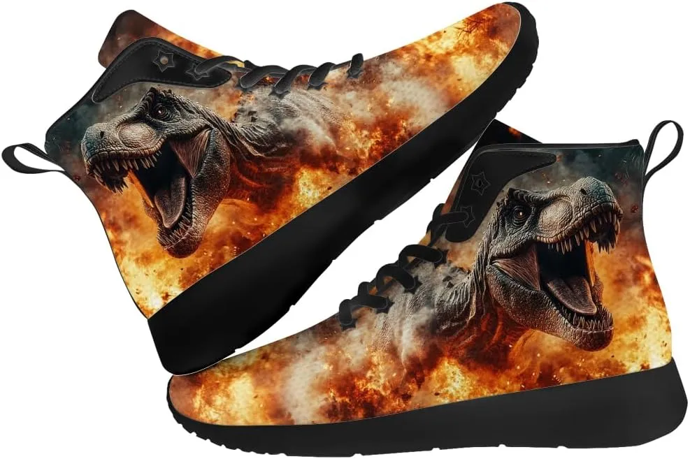 Dinosaur Shoes for Men Women High Top Sneakers Casual Shoes Gifts for Boys Girls