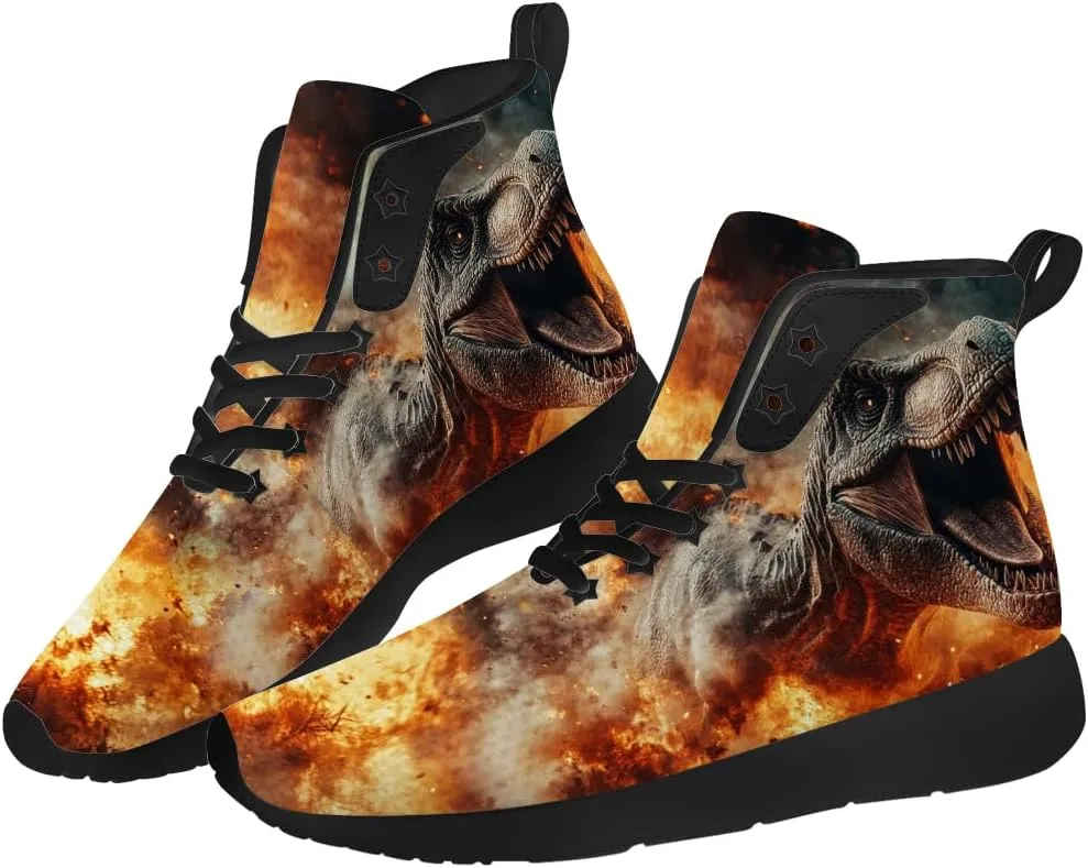 Dinosaur Shoes for Men Women High Top Sneakers Casual Shoes Gifts for Boys Girls