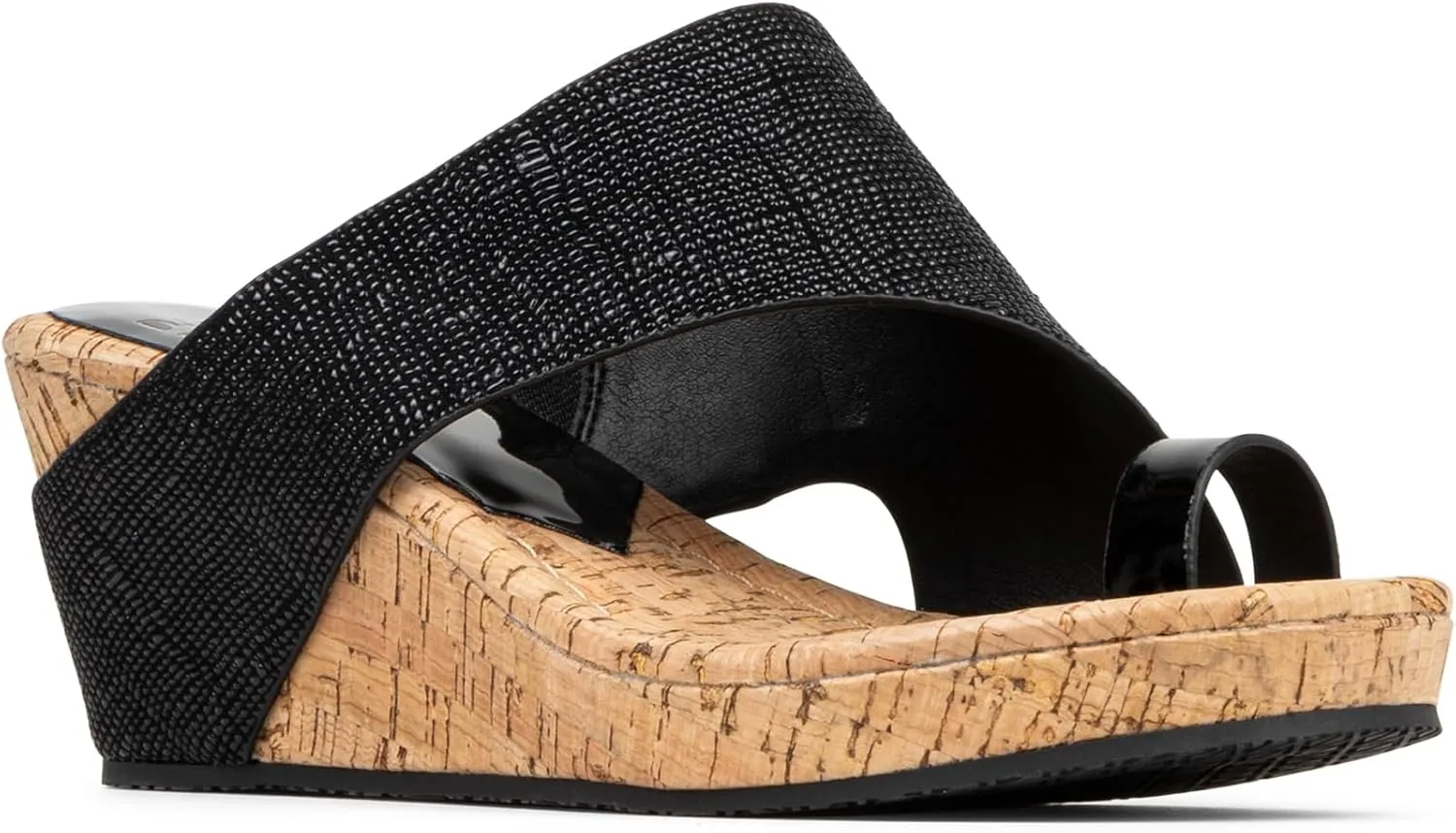 Donald J Pliner Women's Gyer Sandal – Distressed Metallic Leather Upper Wedge