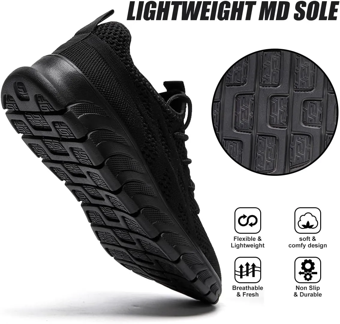 EGMPDA Men's Tennis Shoes Walking Lightweight Breathable Fashion Sneakers Non Slip Workout Gym Shoes for Running