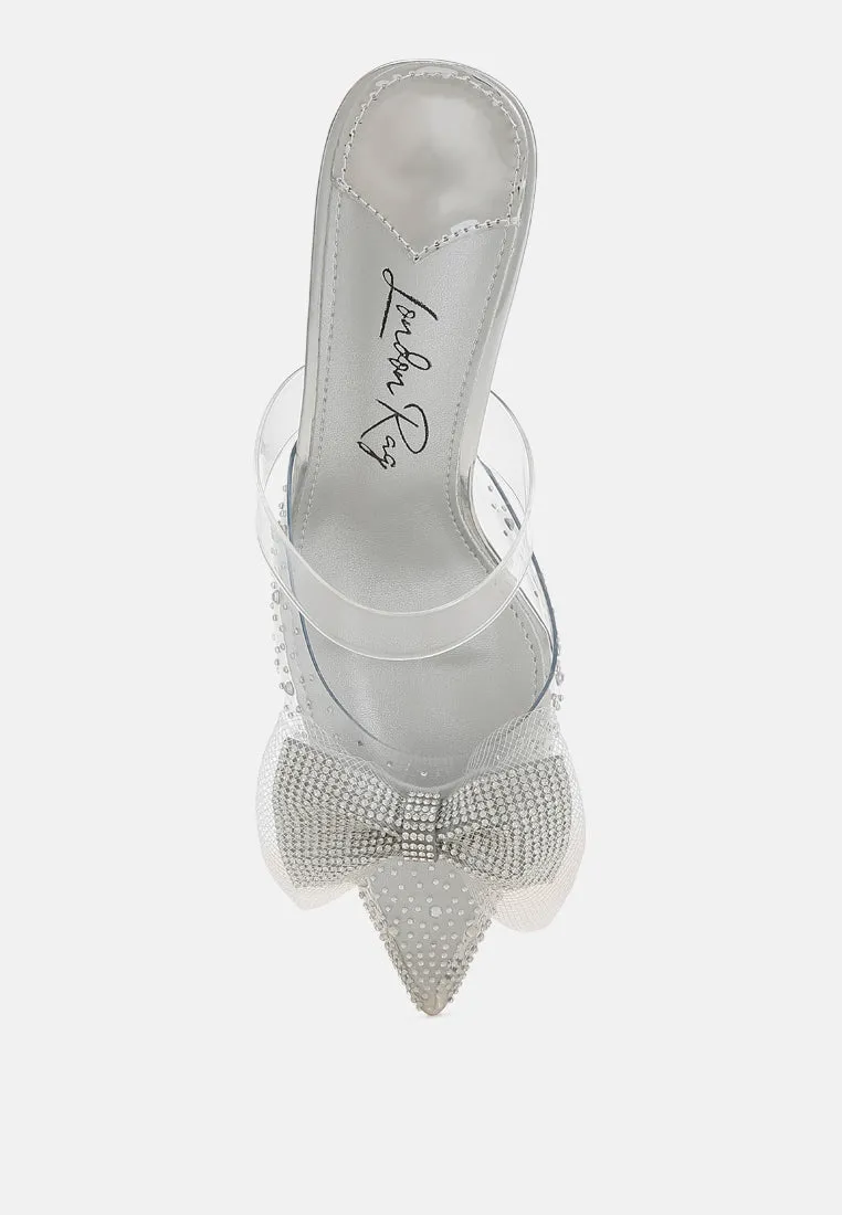 Embellished Bow Kitten Heels by RUW