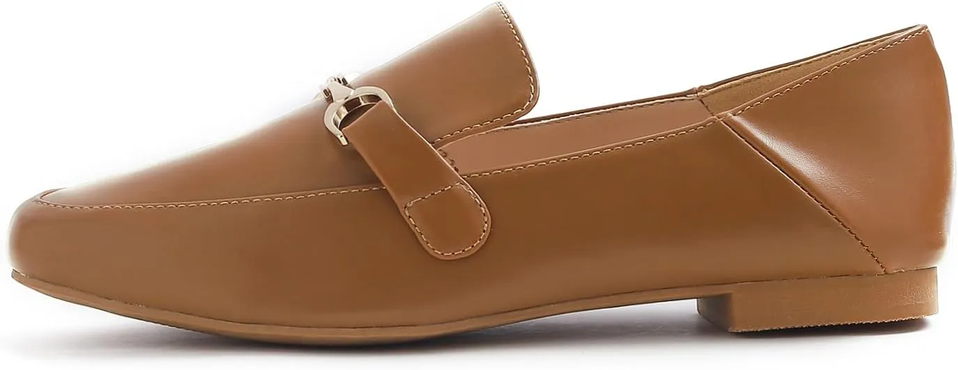 FEVERSOLE Women's Fashion Daily Comfort Soft Penny Loafer Office Work Flats