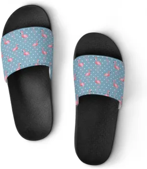 Flamingo PVC Home Slippers Men Womans Non Slip Bathroom Open Toe Shoes Lightweight Outdoor Sandals Summer Beach Slides