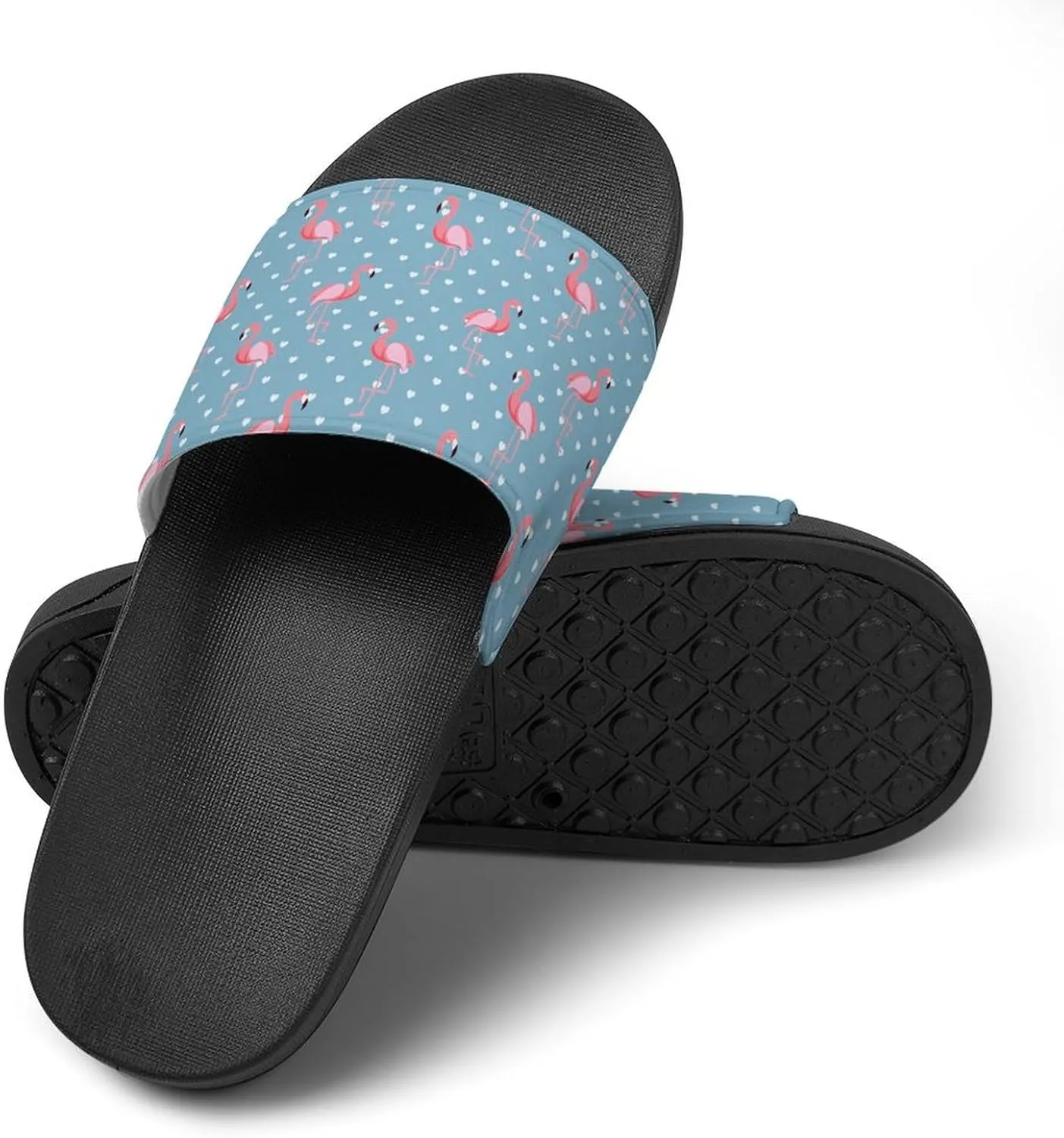 Flamingo PVC Home Slippers Men Womans Non Slip Bathroom Open Toe Shoes Lightweight Outdoor Sandals Summer Beach Slides