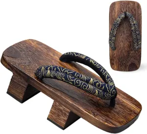 Flip-flops Wooden Clogs Slippers,Japanese Wooden Clogs Sandals Japan Traditional Shoes,Couples Clogs Kimono Slippers,Anti- skid Fashion Beach Height Heel Sandals