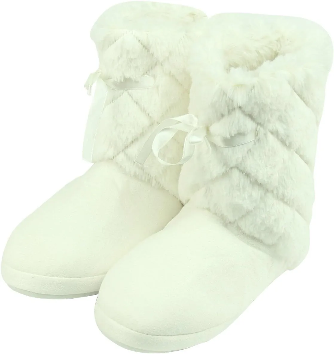 Forfoot Slippers Womens Indoor Slipper Boots for Ladies Girls with Knitted Upper and Bow