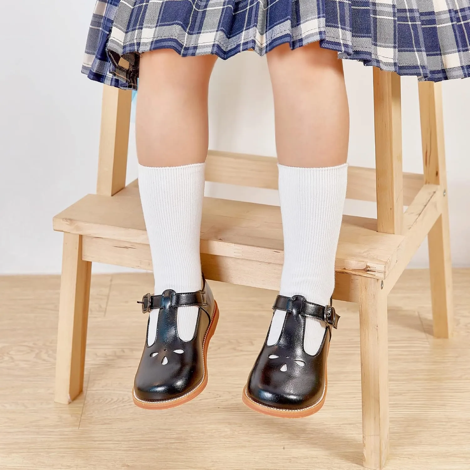 GINFIVE Toddler Little Girls Mary Janes Flats Girls Dress Shoes Kids Shoes