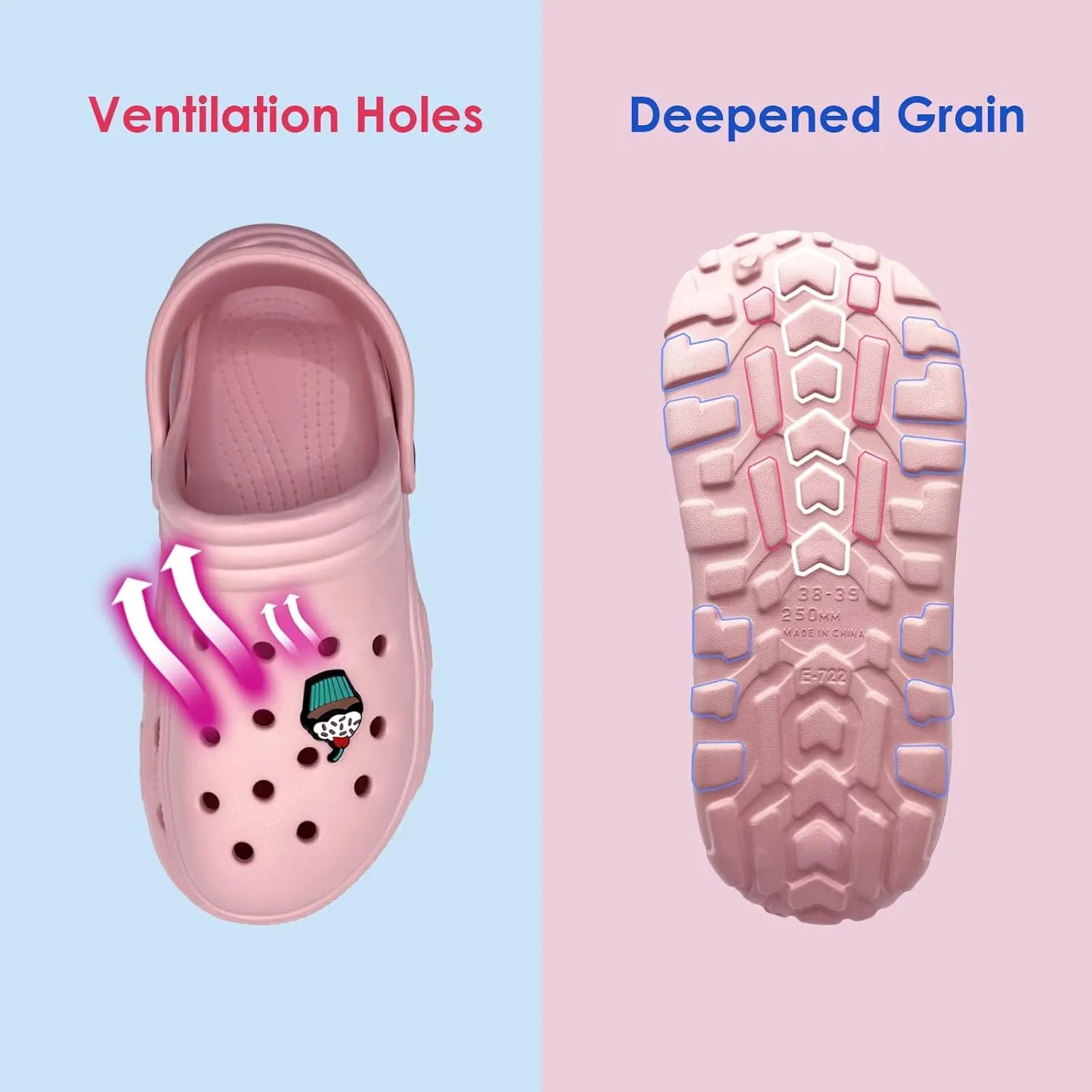 Girls Durable Roomy Sandals Little Big Kids Luminous Slip on Clogs Boys Children Pool Water Garden Swim Beach Slipper (Runs 1 Size Large)
