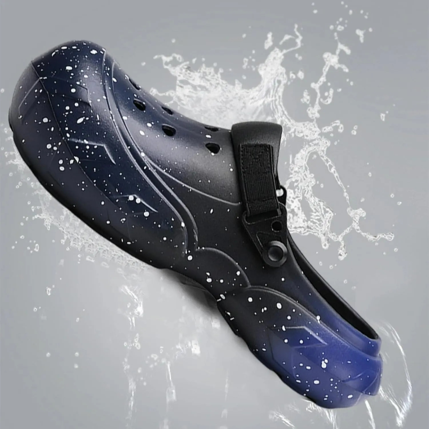 Gradient Color Slippers for Couples Clogs with Hole 2-in-1 Flip-Flop Design Lightweight EVA Durable Anti-Slip Soles Outdoor Travel Beach Sandals Indoor Shower Sandals
