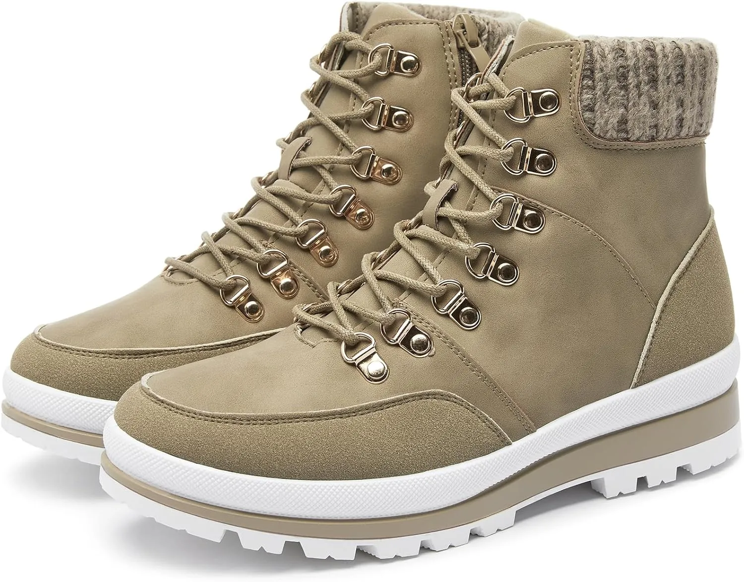 HYPOCRUTE Winter Snow Boots for Women Water Resistant Hiking Work Boots Women’s Snow Ankle Boots Comfortable Outdoor Shoes
