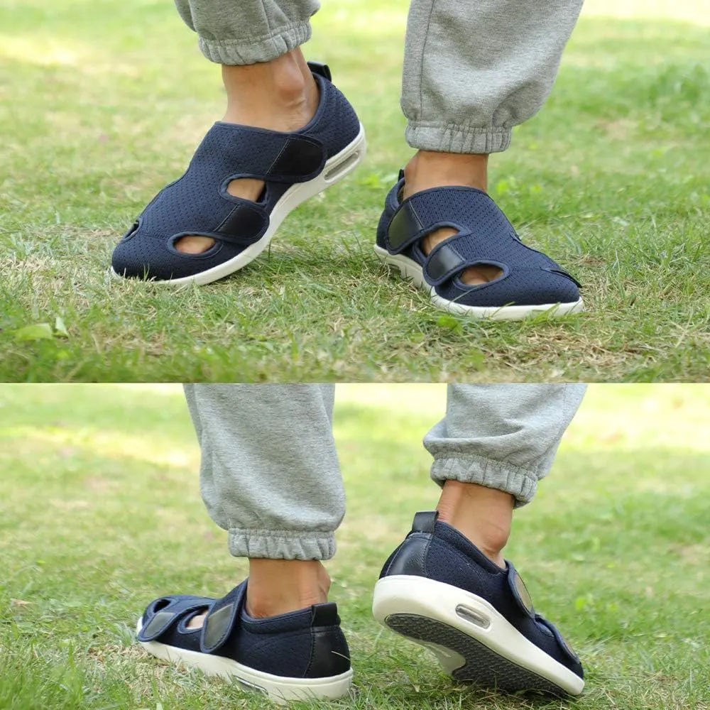 JBTNBX Women's Diabetic Shoe Walking Shoes Extra Wide Widths Adjustable Sneakers for Elderly Edema Swollen Feet