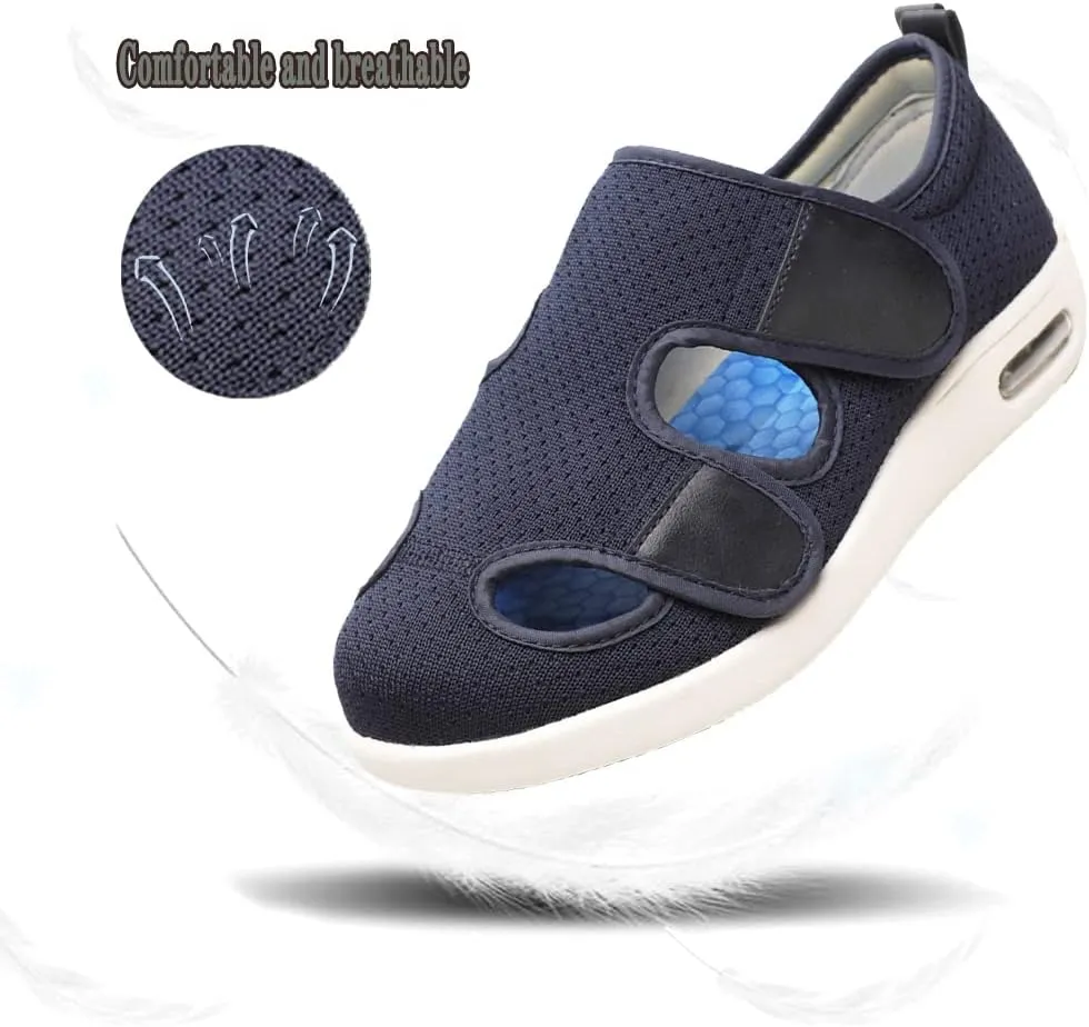 JBTNBX Women's Diabetic Shoe Walking Shoes Extra Wide Widths Adjustable Sneakers for Elderly Edema Swollen Feet