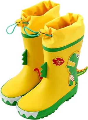 Kids Rain Boots Unisex Children Waterproof Rubber Boots Dinosaur Toddler Rain Shoes Non Slip For Girls Rain Boots Boys