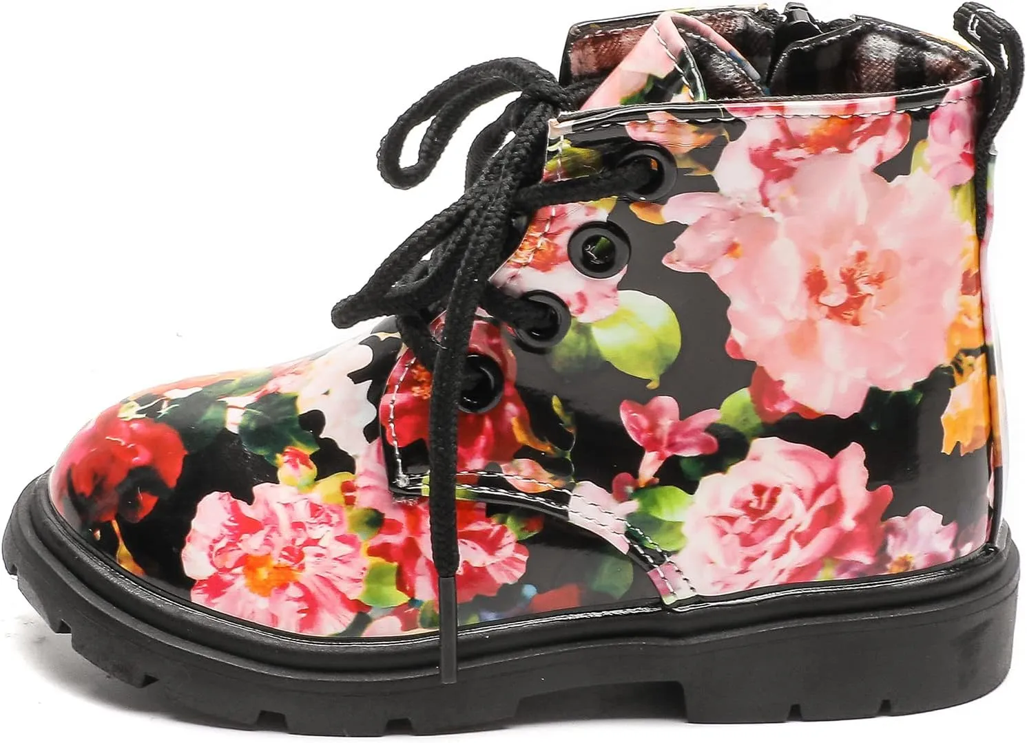 Komfyea Toddler Boots Boy's Girl's Cute Ankle Side Zipper Combat Boots