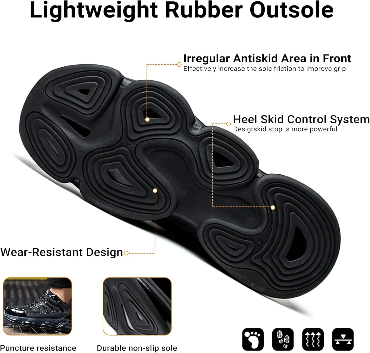 LIWEGHT Steel Toe Shoes for Women Men Lightweight Safety Shoes Steel Toe Sneakers Slip Resistant Comfortable Work Shoes Composite