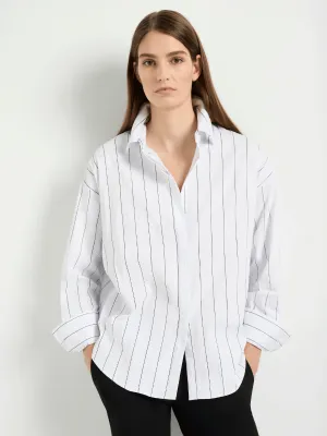 Mela Purdie Relaxed Mid Shirt Pinstripe 8460