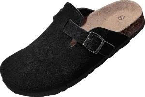 Men's Cork Clogs - Suede Leather Upper with Durable Beach Outsole