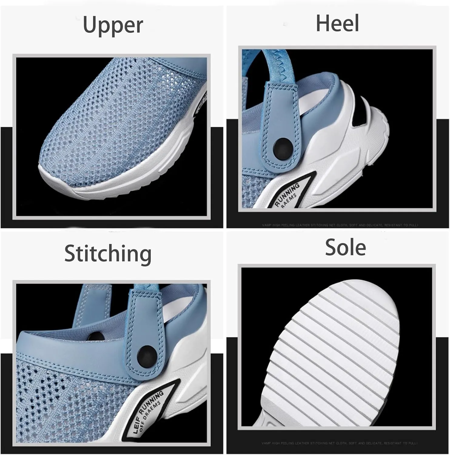 Men's Orthopedic Hollow-Out Summer Sandals,Walking Shoes Breathable with Arch Support Knit Mesh Beach Sandals