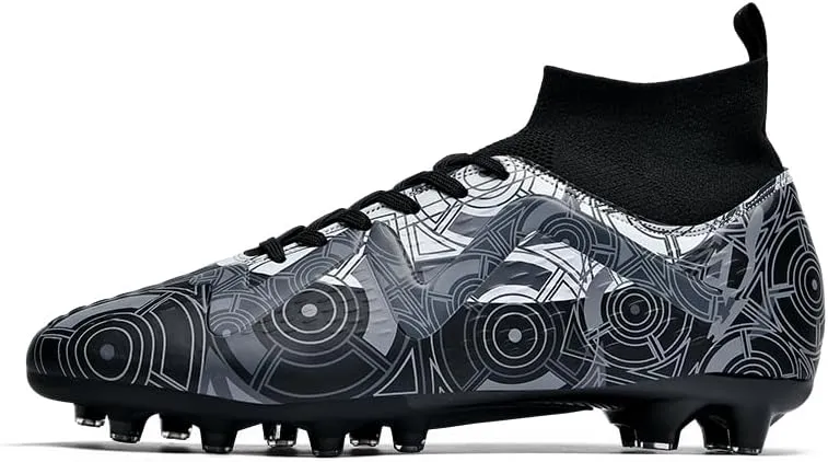 Men's Soccer Cleats Football Shoes High-Tops Non-Slip Spikes Indoor Outdoor Firm Ground TurfSports Athletic Combat Boots