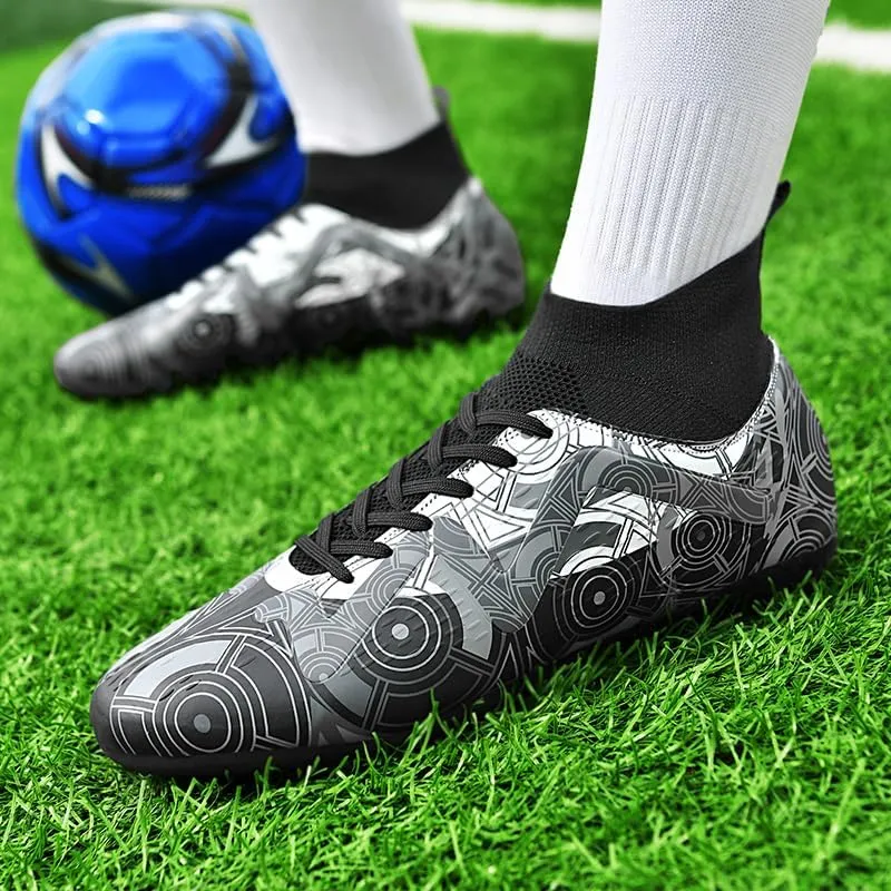 Men's Soccer Cleats Football Shoes High-Tops Non-Slip Spikes Indoor Outdoor Firm Ground TurfSports Athletic Combat Boots