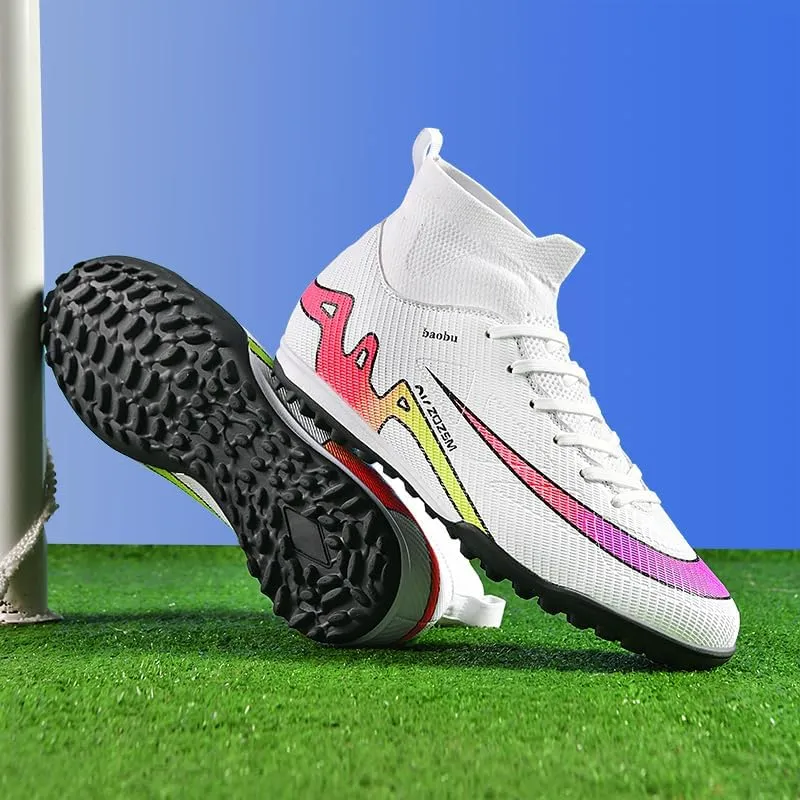 Men's Soccer Shoes High-Top Soccer Cleats AG FG TF Football Boots Outdoor Indoor Breathable Athletic Professional Spikes Youth Boys Football Shoes