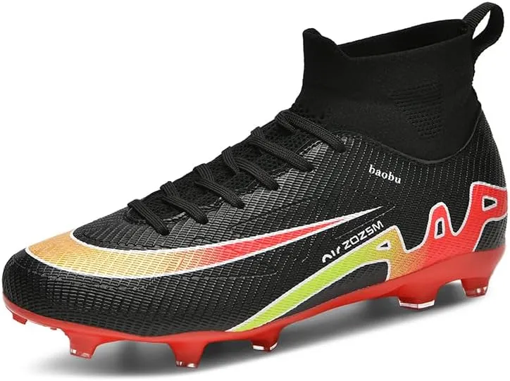 Men's Soccer Shoes High-Top Soccer Cleats AG FG TF Football Boots Outdoor Indoor Breathable Athletic Professional Spikes Youth Boys Football Shoes
