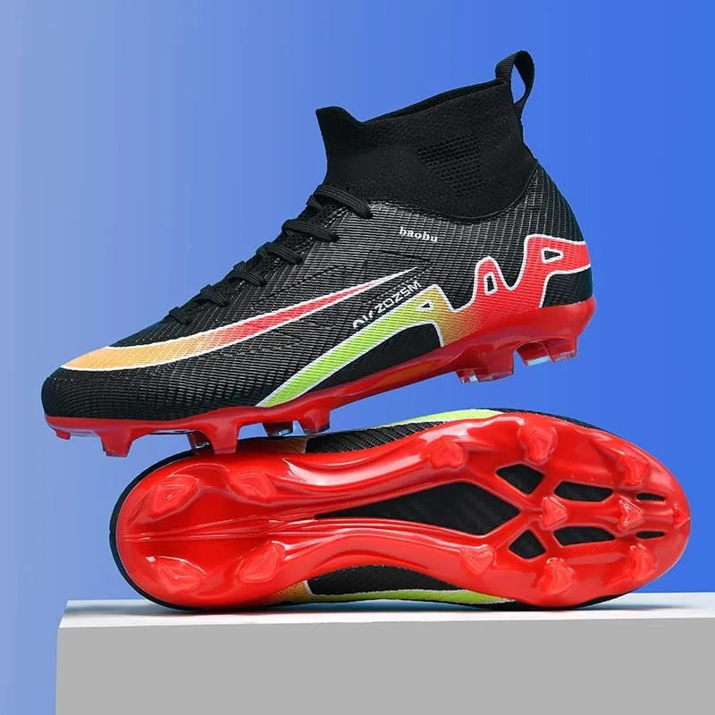 Men's Soccer Shoes High-Top Soccer Cleats AG FG TF Football Boots Outdoor Indoor Breathable Athletic Professional Spikes Youth Boys Football Shoes