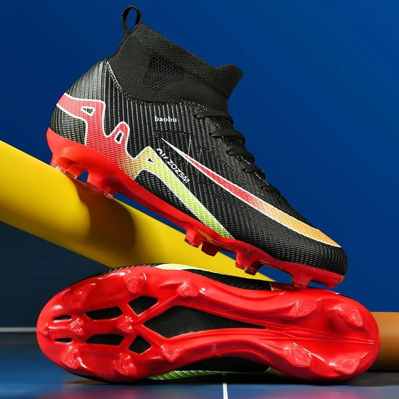 Men's Soccer Shoes High-Top Soccer Cleats AG FG TF Football Boots Outdoor Indoor Breathable Athletic Professional Spikes Youth Boys Football Shoes