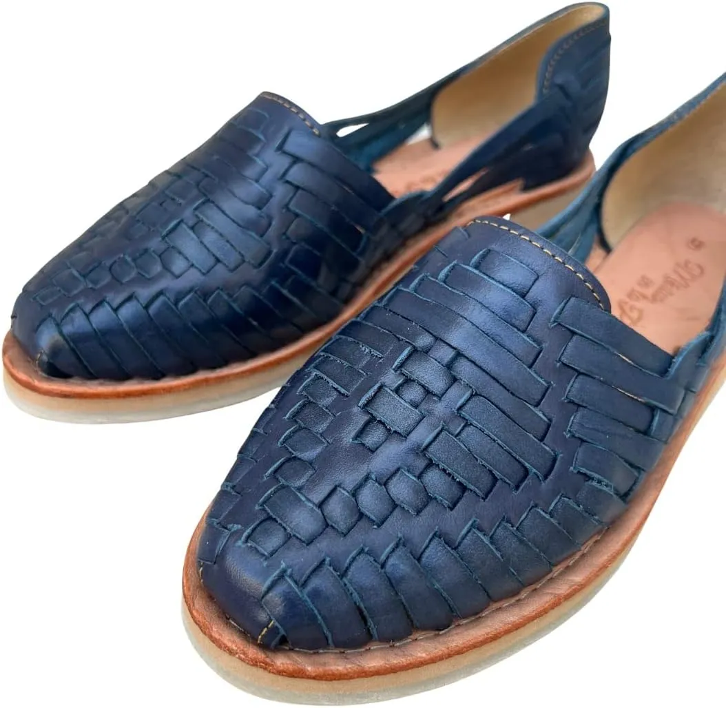 Mexico en la Piel Leather Huarache Sandals. Comfortable Flats For Woman.