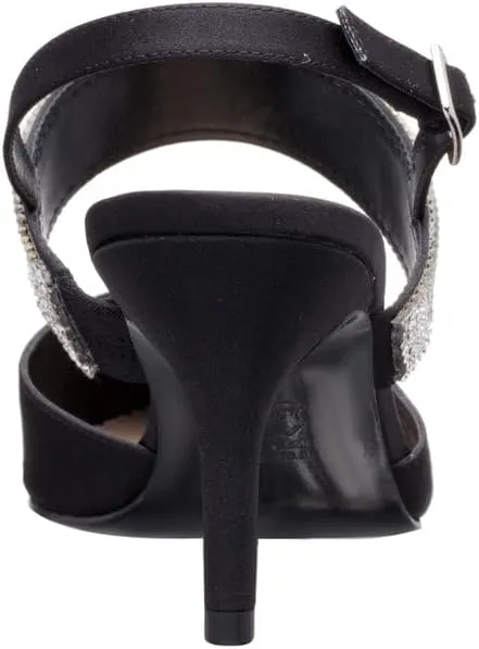 NINA Tenille - Women's Heeled Sandals Shoes - Crystal Pointed-Toe Mid-Heel Dress Pump - Elegant and Comfortable Women's Shoes - Casual and Dress