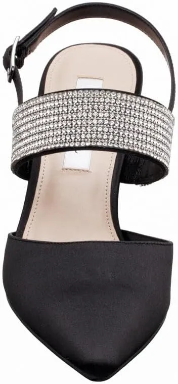 NINA Tenille - Women's Heeled Sandals Shoes - Crystal Pointed-Toe Mid-Heel Dress Pump - Elegant and Comfortable Women's Shoes - Casual and Dress