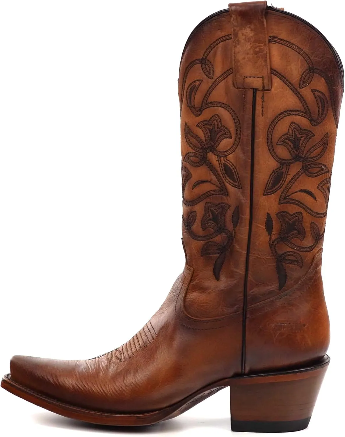 PENDLETON Women's Broadmoor Western Boots – Suede Leather with Harding Pattern Embroidery