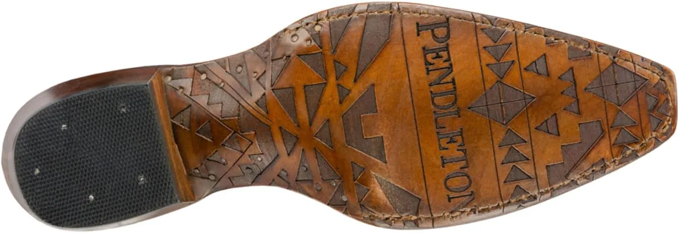PENDLETON Women's Broadmoor Western Boots – Suede Leather with Harding Pattern Embroidery