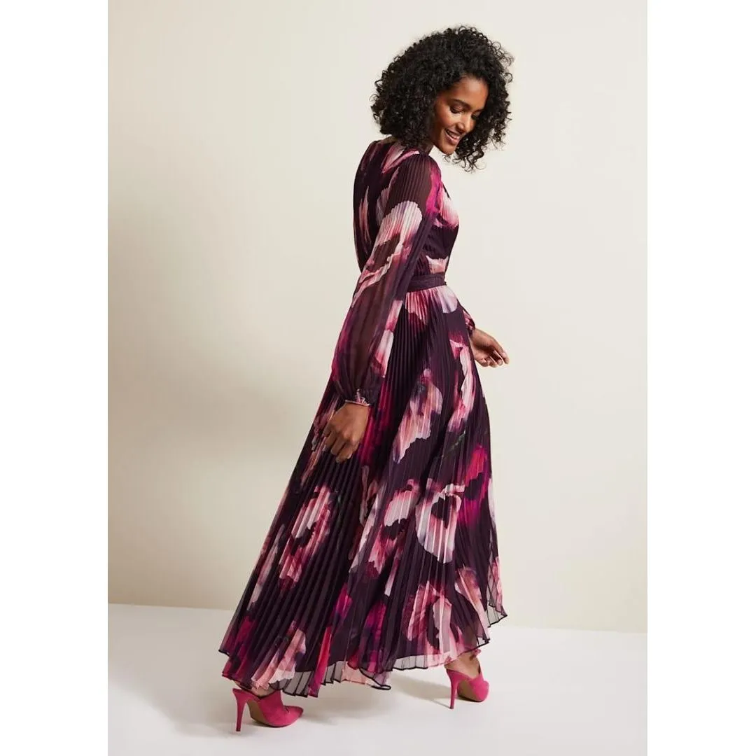 Phase Eight Isadora Pleated Dress - Multi Coloured