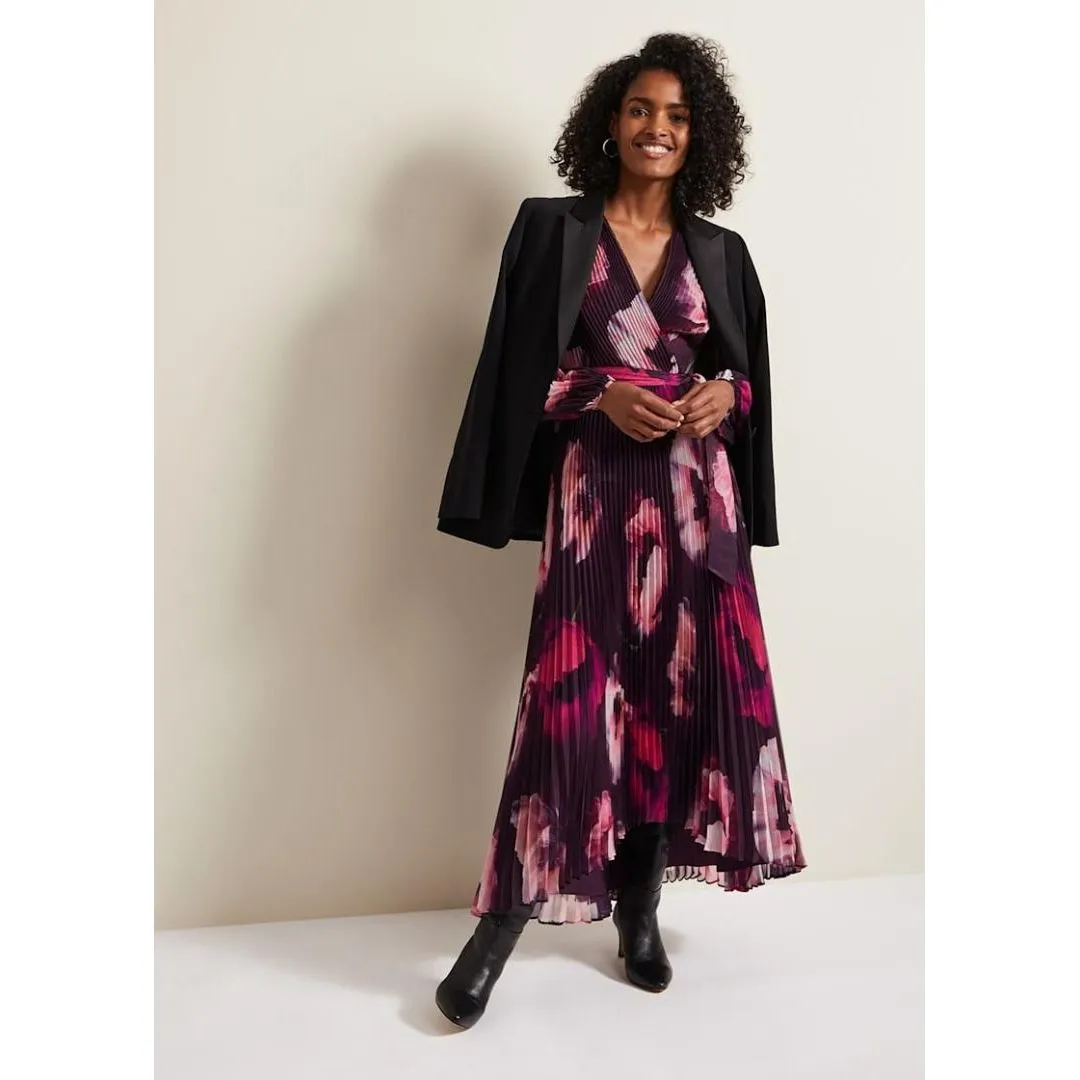 Phase Eight Isadora Pleated Dress - Multi Coloured