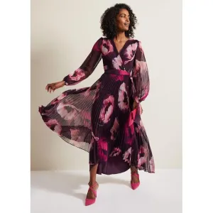 Phase Eight Isadora Pleated Dress - Multi Coloured