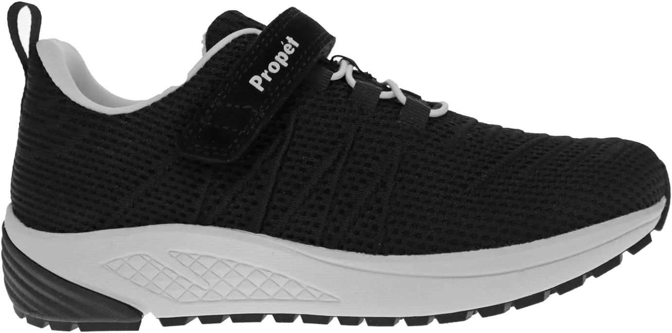 Propet Womens Tour Knit Fx Walking Sneakers Shoes Casual - Black