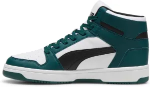 PUMA Men's Rebound Layup Mid Shoes Sneaker, Dark Myrtle-Black-White, 8